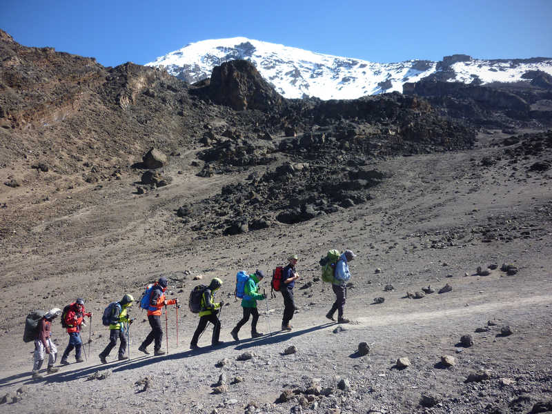 Hikers during the Kilimanjaro ascent © Hikers during the Kilimanjaro ascent