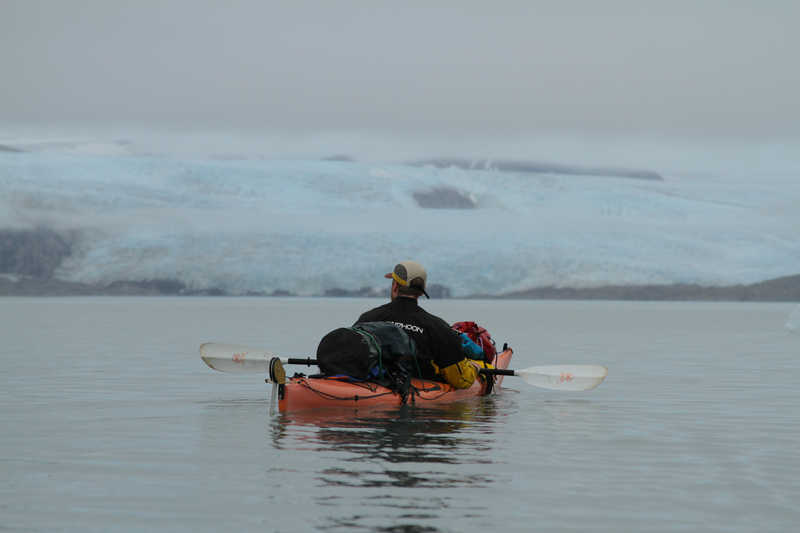Kayaking to Nordenskiöld Glacier