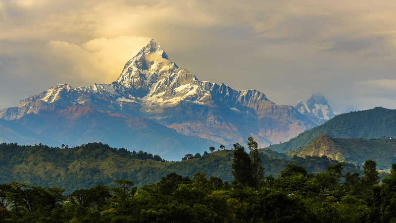 Machapuchare guarding the entrance to the Annapurna Sanctuary