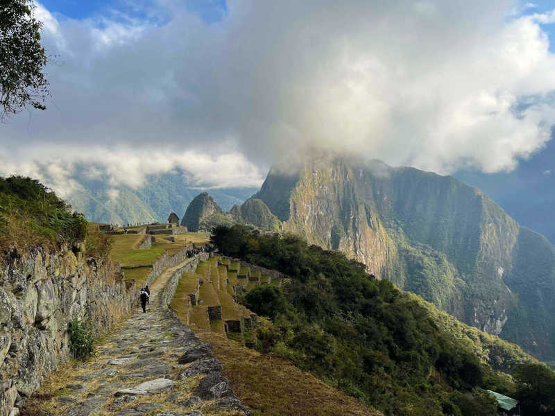 Approaching Machu Picchu in Peru on the Inca Trail