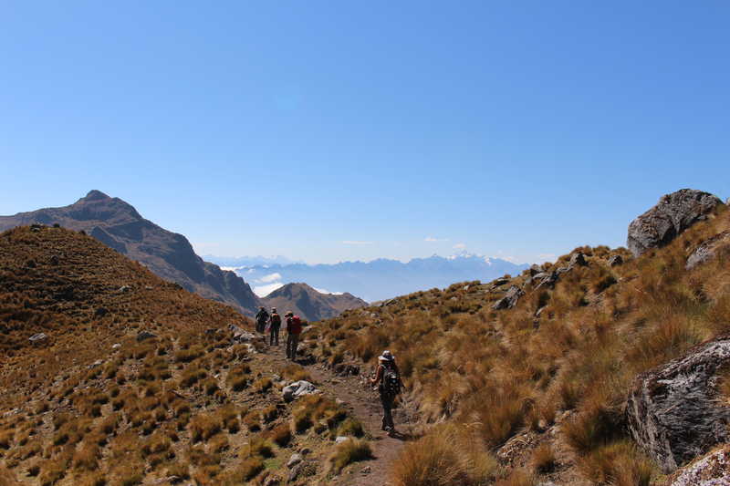 Hikers during the The Vilcamba Trail
