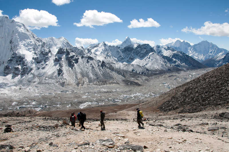Hikers in the Everest region
