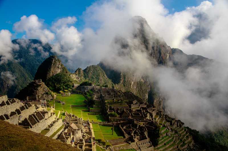 Mystical Machu Picchu through clouds