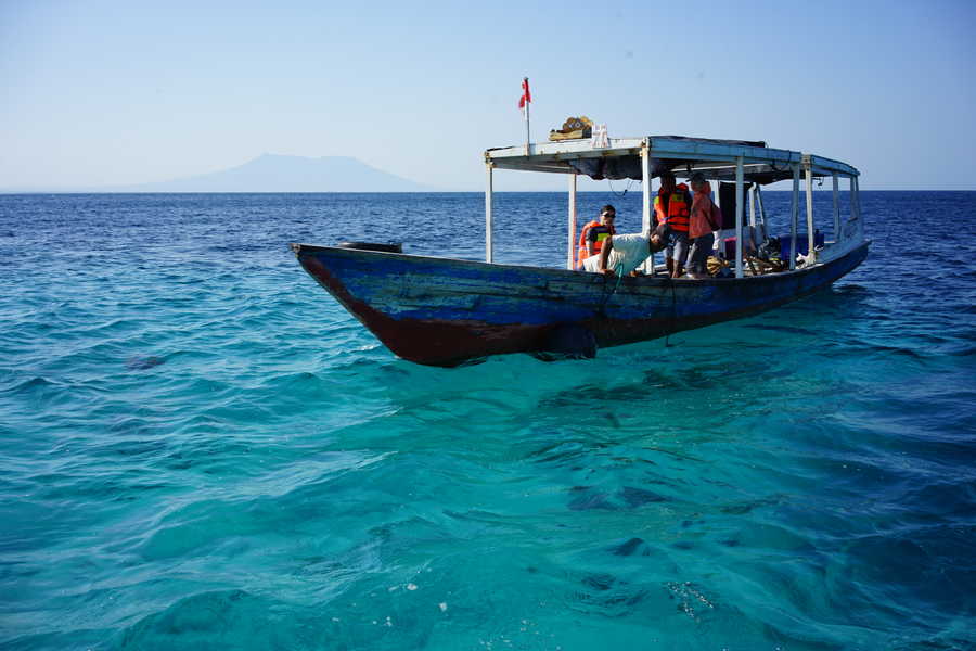Clear waters of Menjangan Island, Indonesia