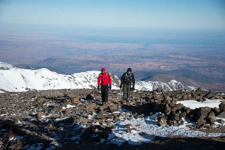 Cold weather high on Toubkal